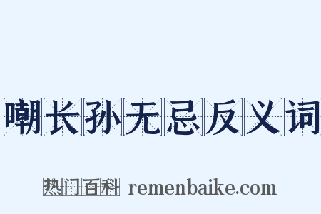 嘲长孙无忌反义词是什么意思的图片